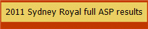 2011 Sydney Royal full ASP results